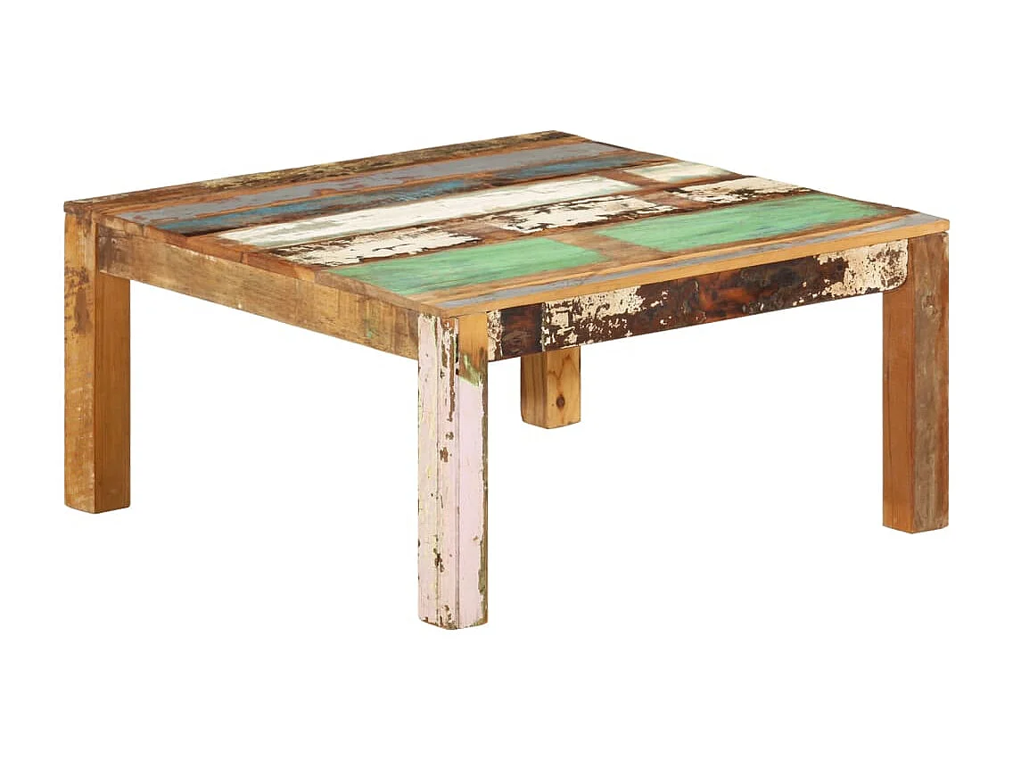 Tavolino da caffè 80x80x40 cm Legno massello di recupero