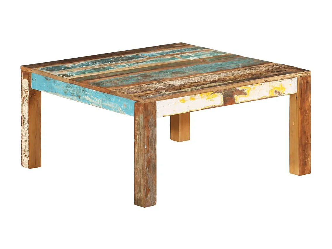 Tavolino da caffè 80x80x40 cm Legno massello di recupero