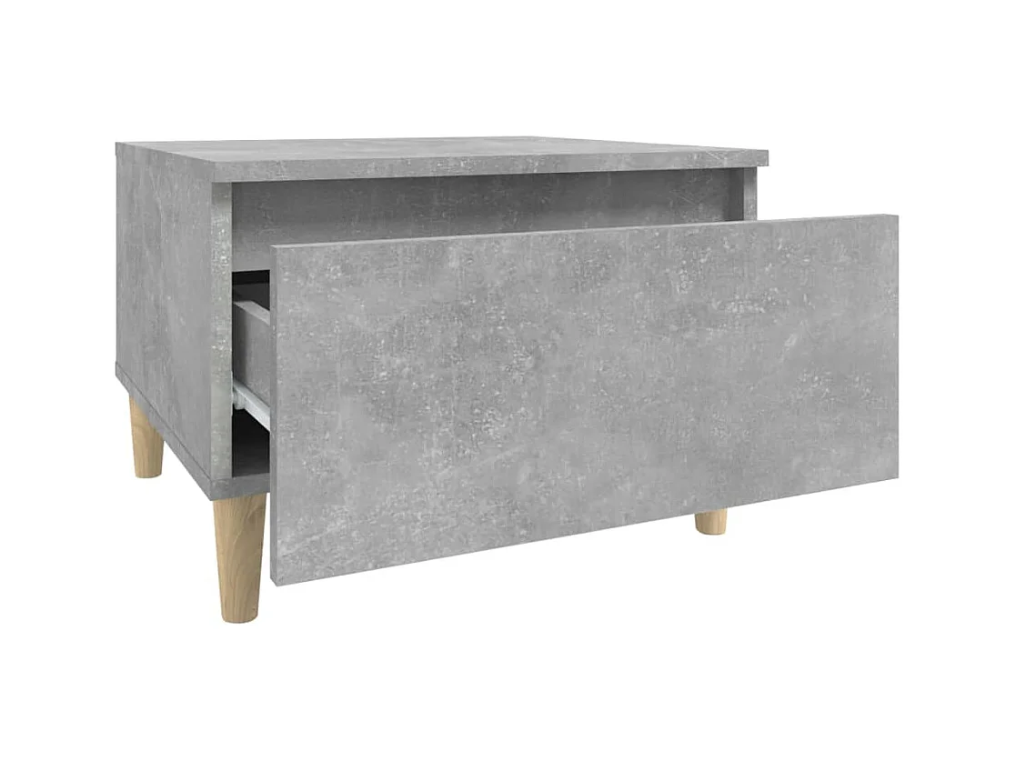 Tavolino laterale grigio cemento 50x46x35 cm in legno ingegnerizzato