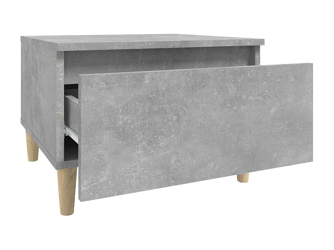 Mesa auxiliar de hormigón gris 50x46x35 cm Madera de ingeniería