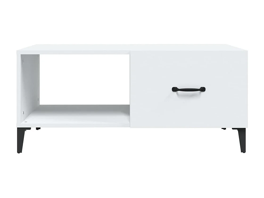 Table basse blanc 90x50x40 cm bois d'ingénierie