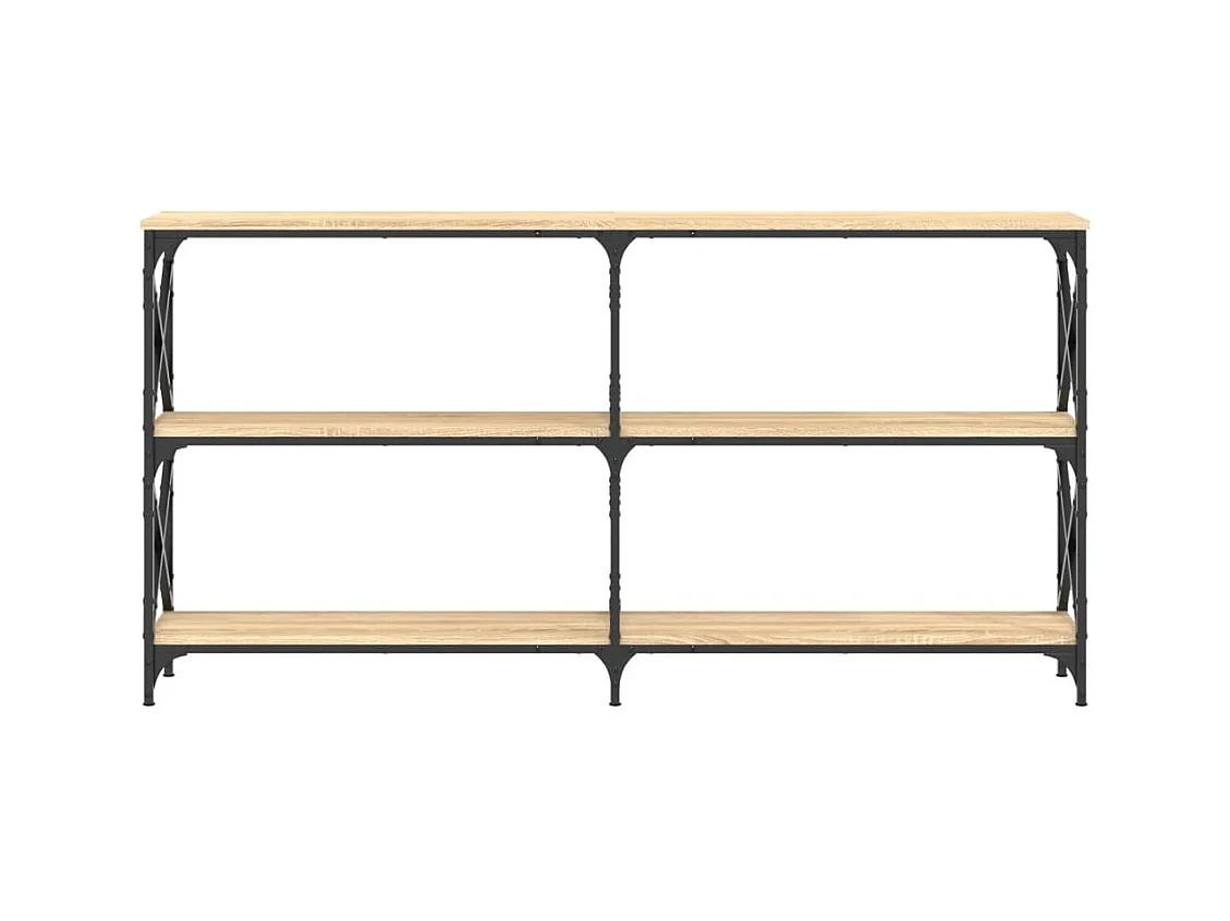 Table console chêne sonoma 156x28x80,5 cm bois d'ingénierie