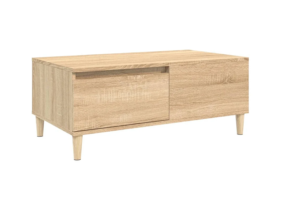 Mesa de centro de roble Sonoma 90x50x36,5 cm Madera de ingeniería