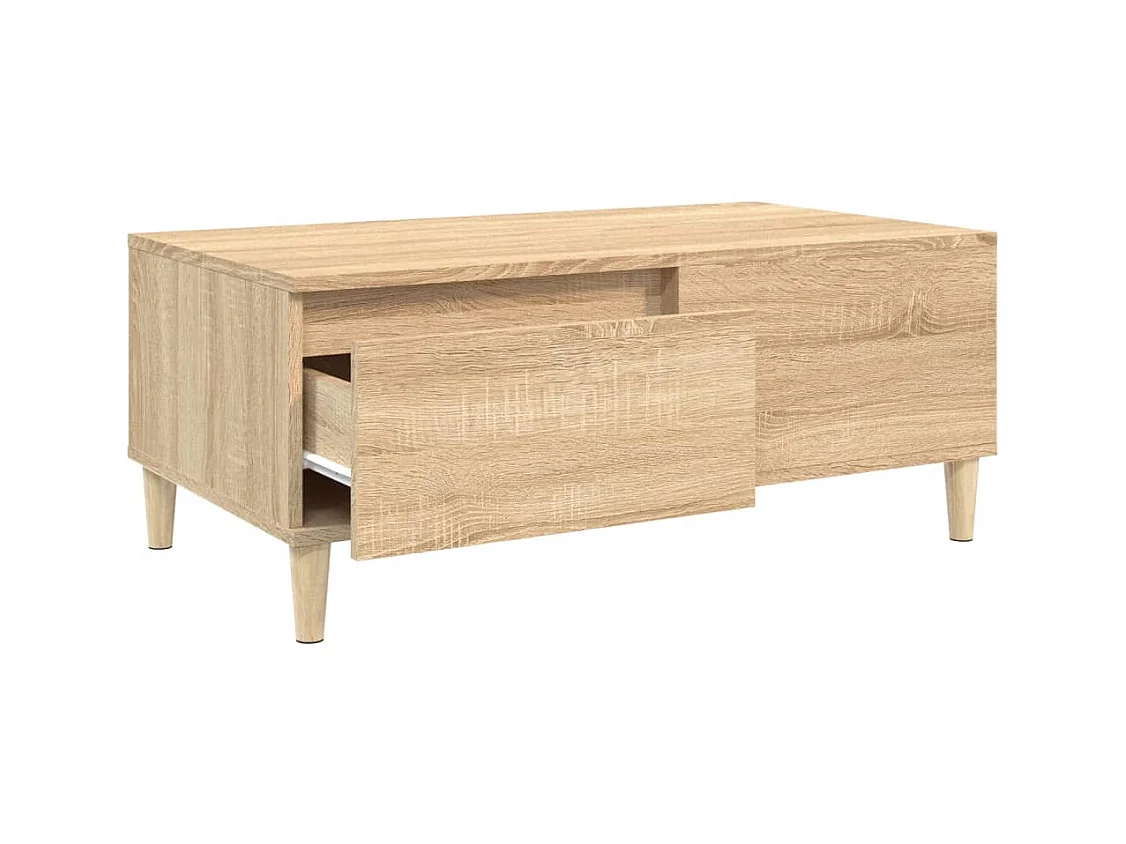 Mesa de centro de roble Sonoma 90x50x36,5 cm Madera de ingeniería