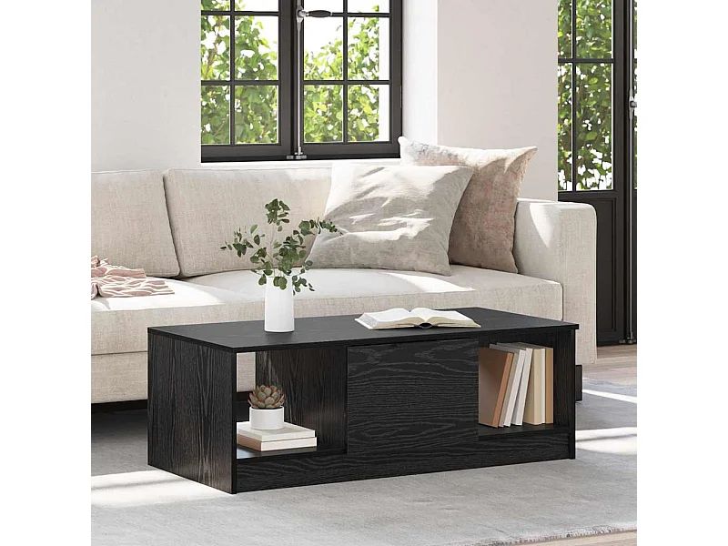 Table basse Chêne noir 100 x 50 x 36 cm Bois d'ingénierie