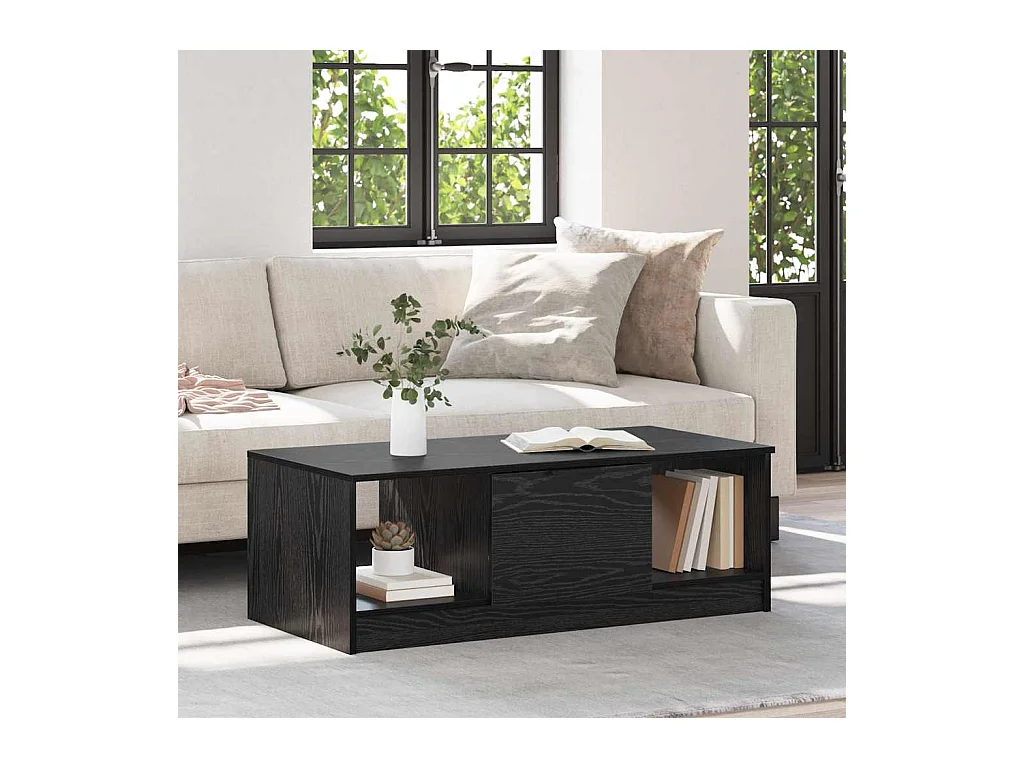 Table basse Chêne noir 100 x 50 x 36 cm Bois d'ingénierie