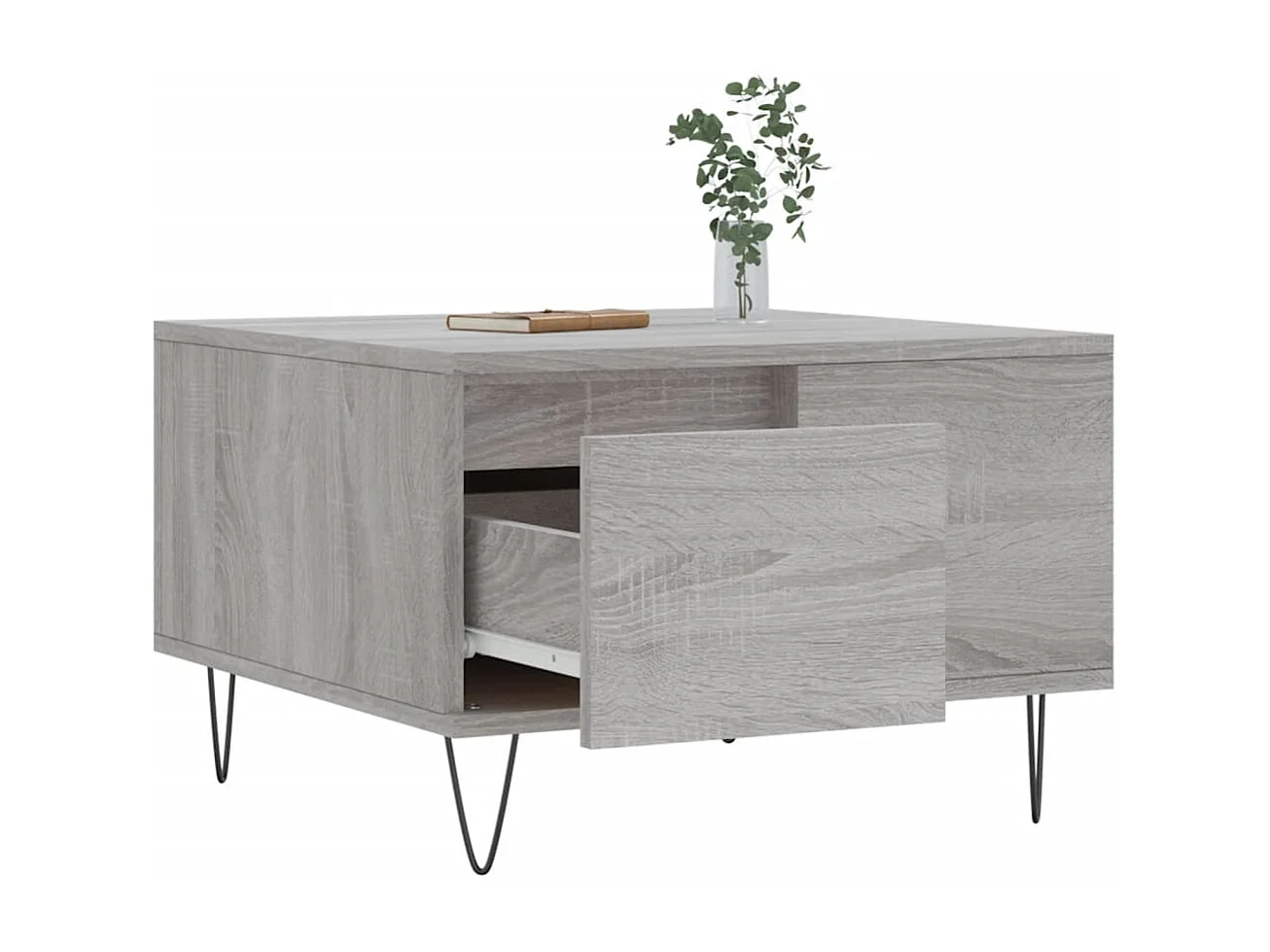 Tavolino da caffè Sonoma grigio 55x55x36,5 cm in legno ingegnerizzato