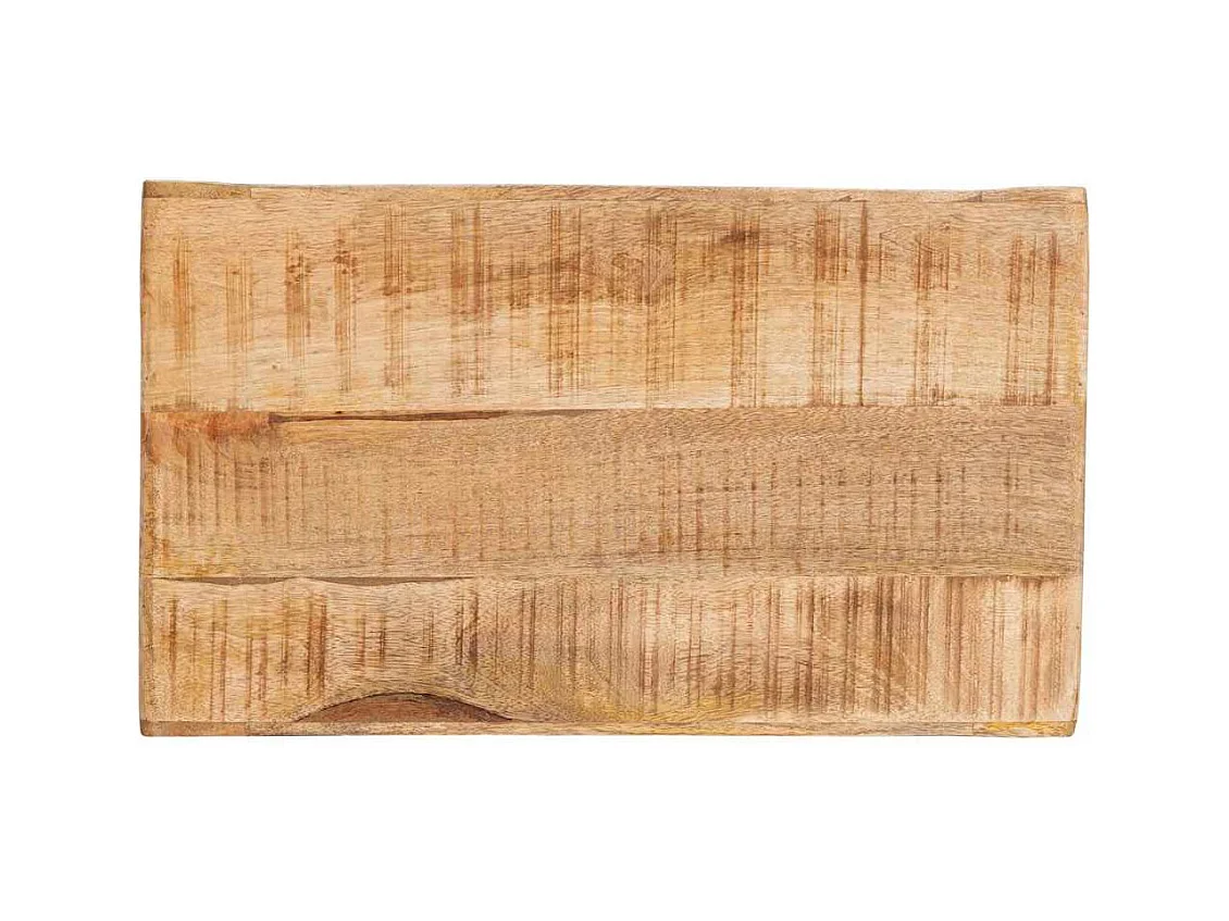 Tavolino laterale marrone 60 x 35 x 45 cm in legno massello di mango