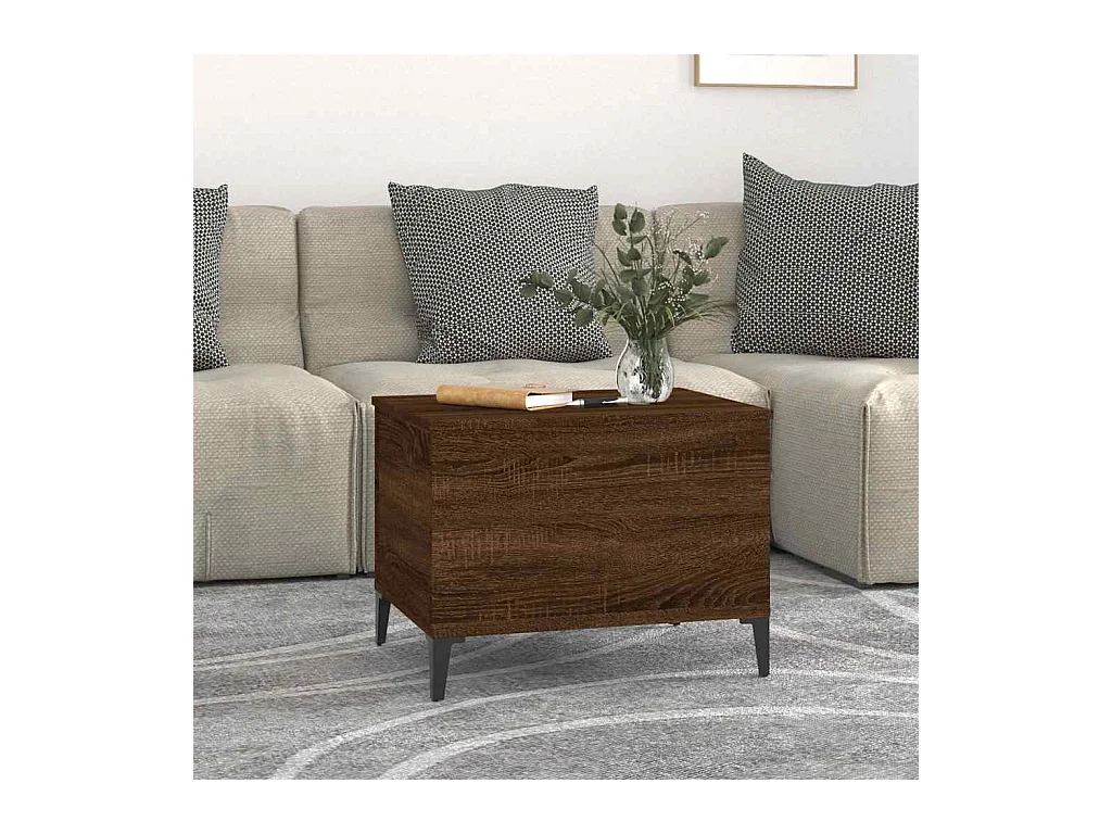 Table basse Chêne marron 60x44,5x45 cm Bois d'ingénierie