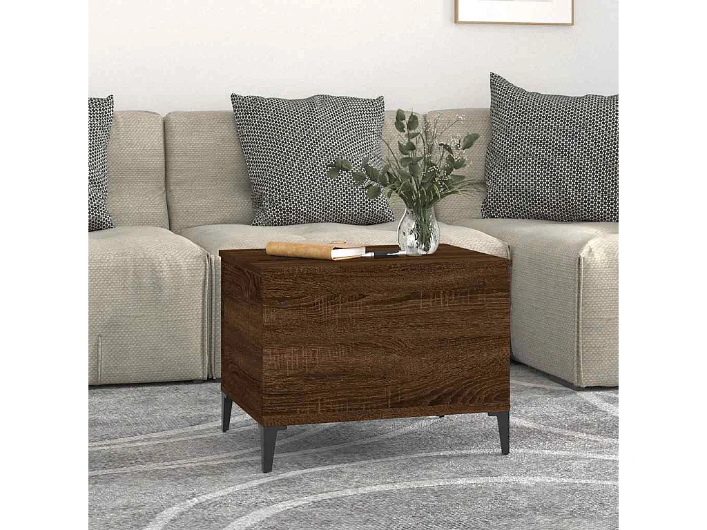Table basse Chêne marron 60x44,5x45 cm Bois d'ingénierie
