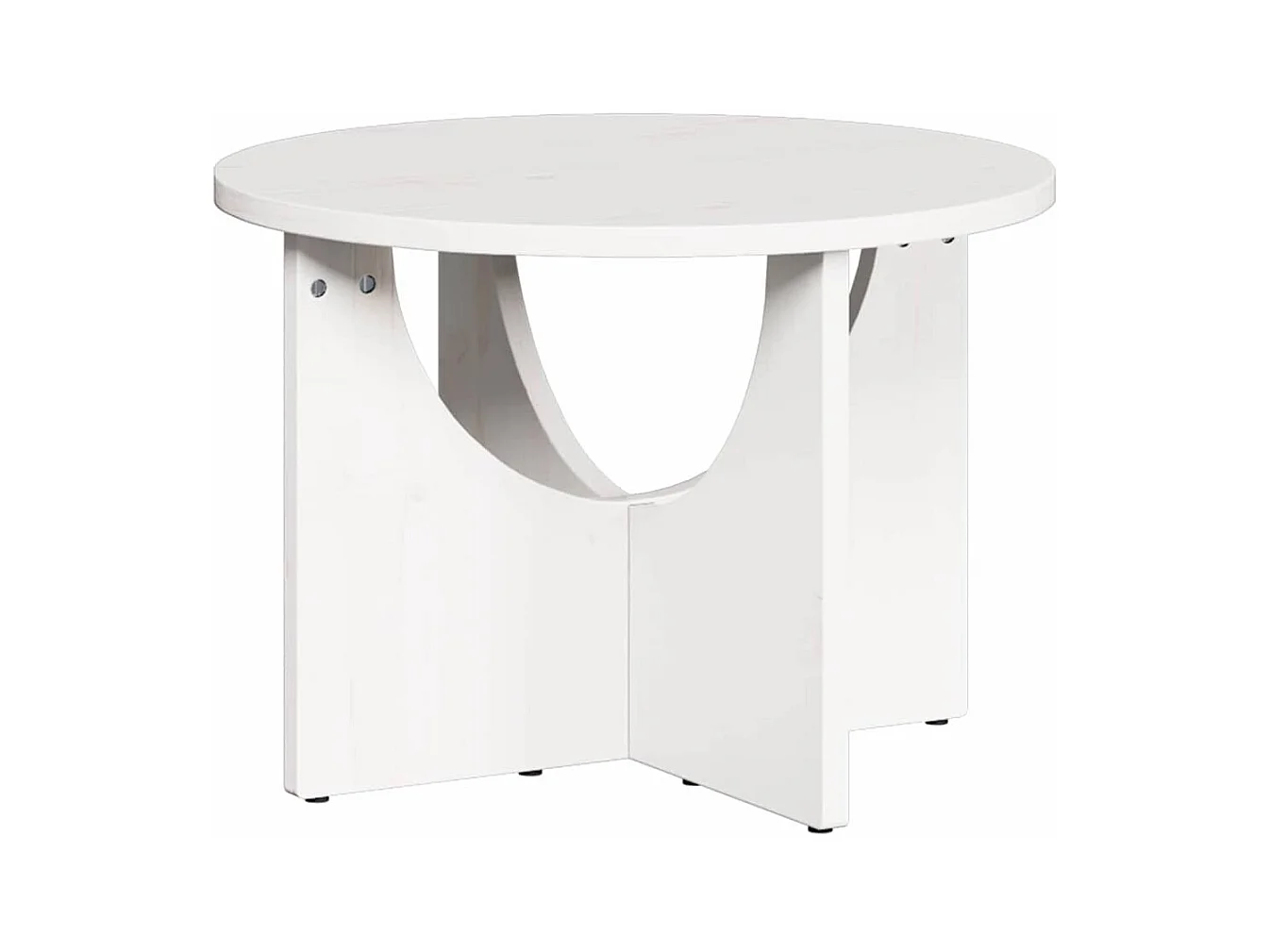 Salontafel Wit 50 x 50 x 35 cm Massief grenenhout