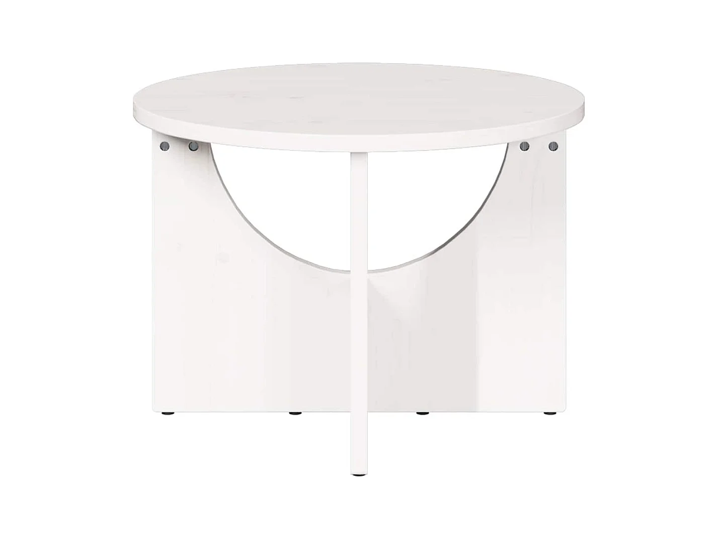 Salontafel Wit 50 x 50 x 35 cm Massief grenenhout