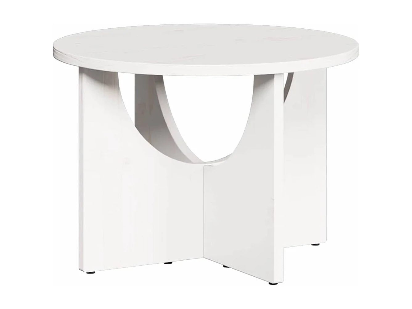 Table basse Blanc 50 x 50 x 35 cm Bois massif en pin
