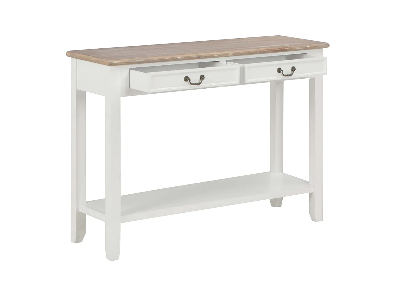 Table console Blanc 110x35x80 cm Bois