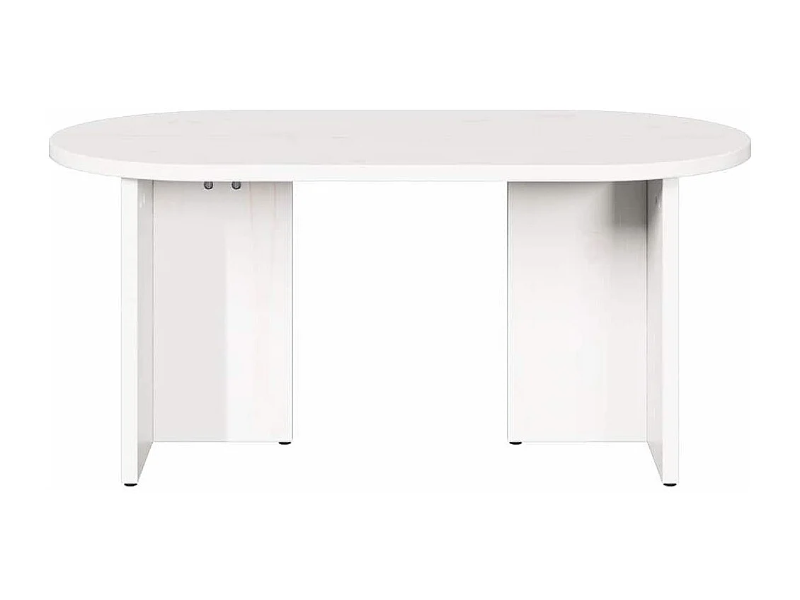 Couchtisch Weiß 80 x 39,5 x 35 cm Massivholz Kiefer