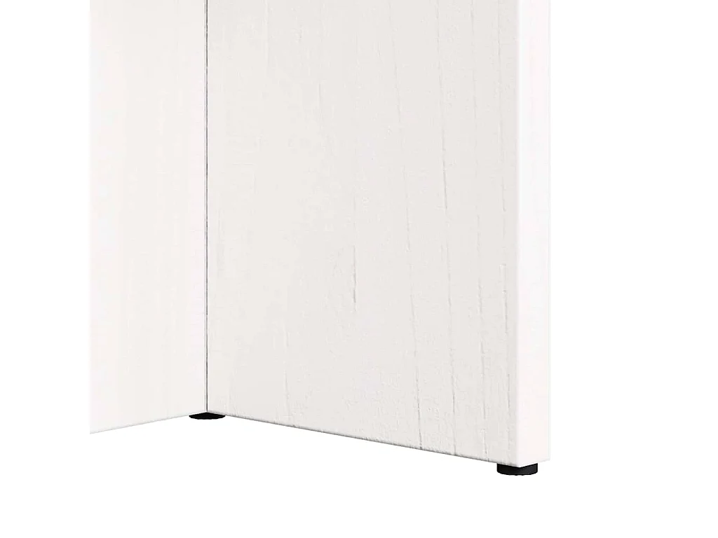 Couchtisch Weiß 80 x 39,5 x 35 cm Massivholz Kiefer