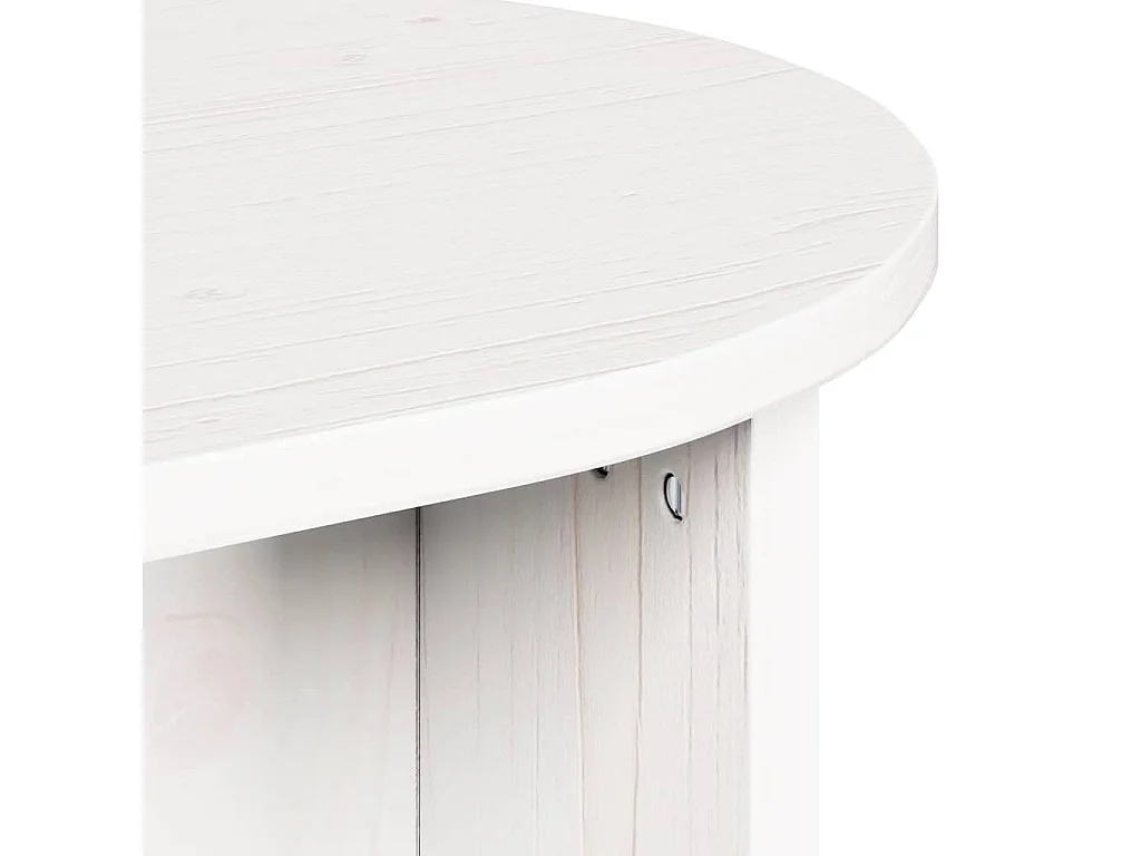 Couchtisch Weiß 80 x 39,5 x 35 cm Massivholz Kiefer
