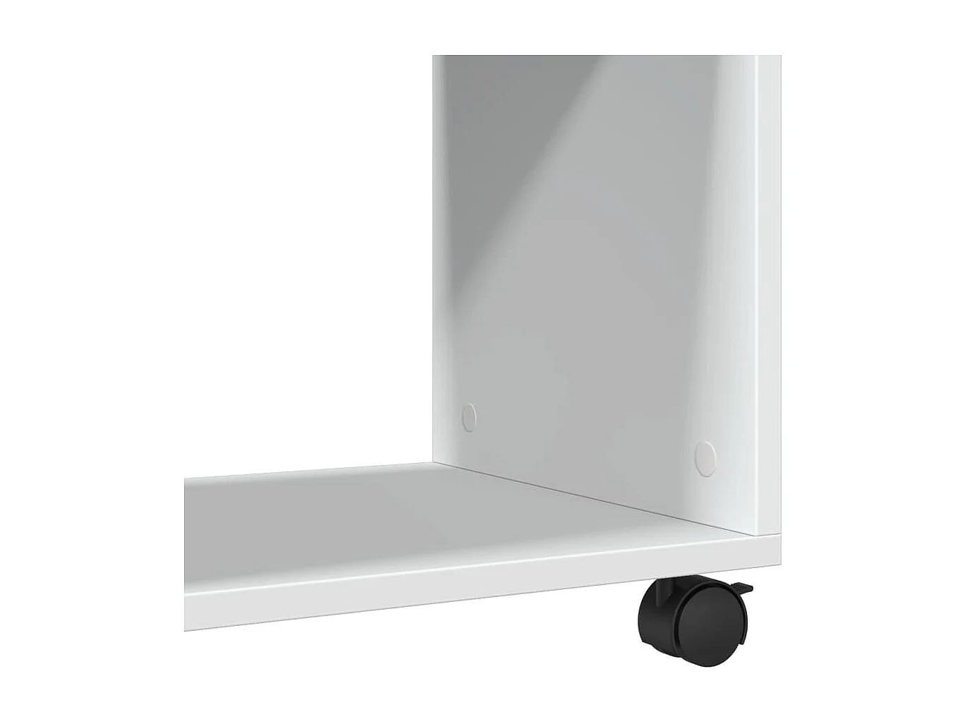 Bijzettafel met wielen wit 70x35x60 cm bewerkt hout