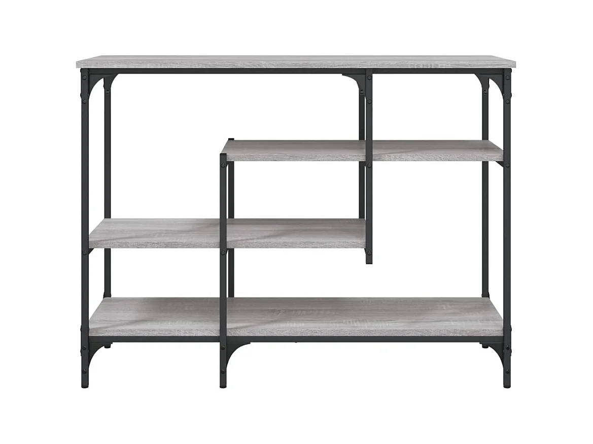 Consoletafel met planken Sonoma grijs 100x35x75 cm