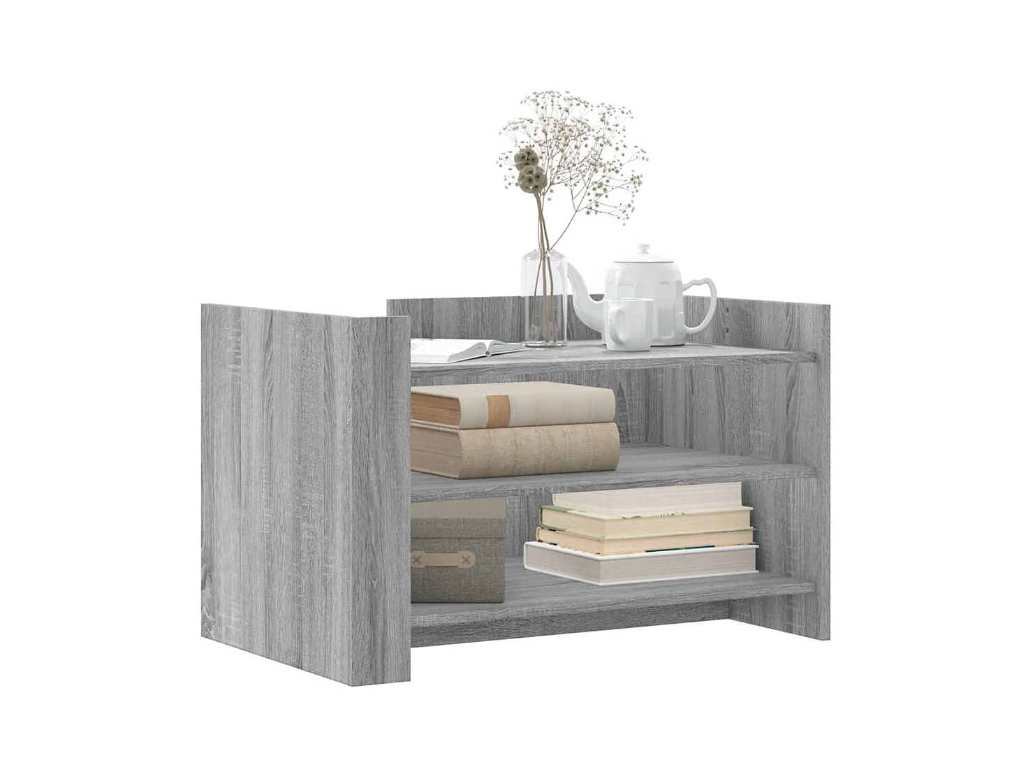 Mesa de centro Sonoma gris 80x50x50 cm madera de ingeniería