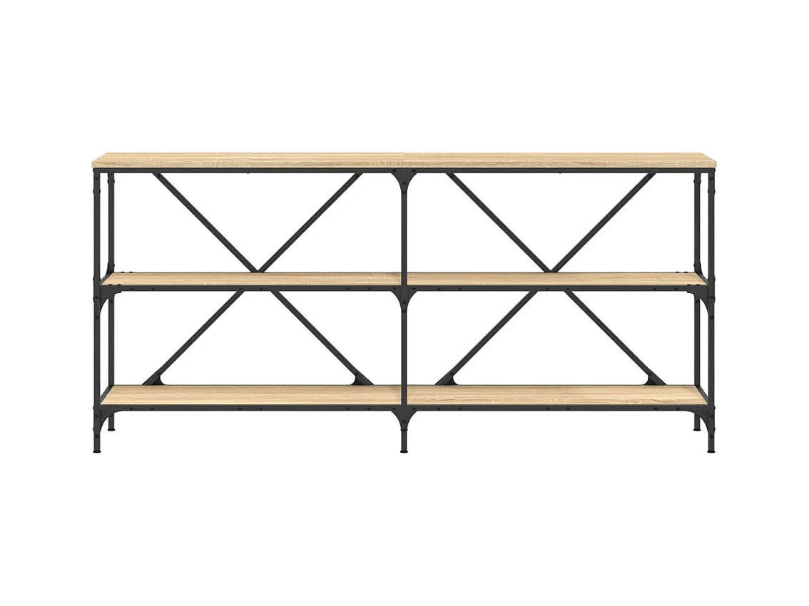 Sonoma eiken consoletafel 160x30x75cm bewerkt hout en ijzer