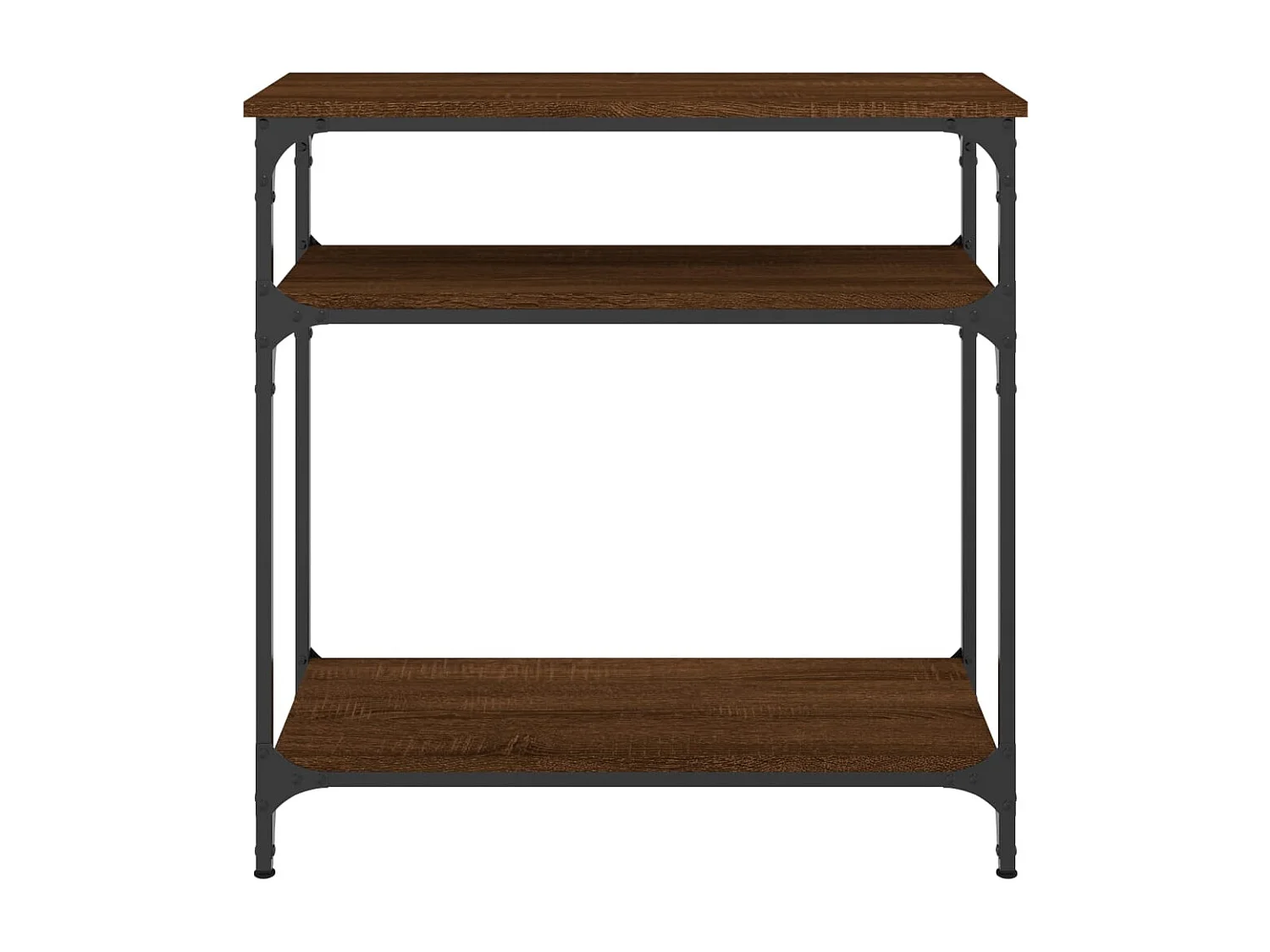 Tavolo consolle rovere marrone 75x29x75 cm legno ingegnerizzato