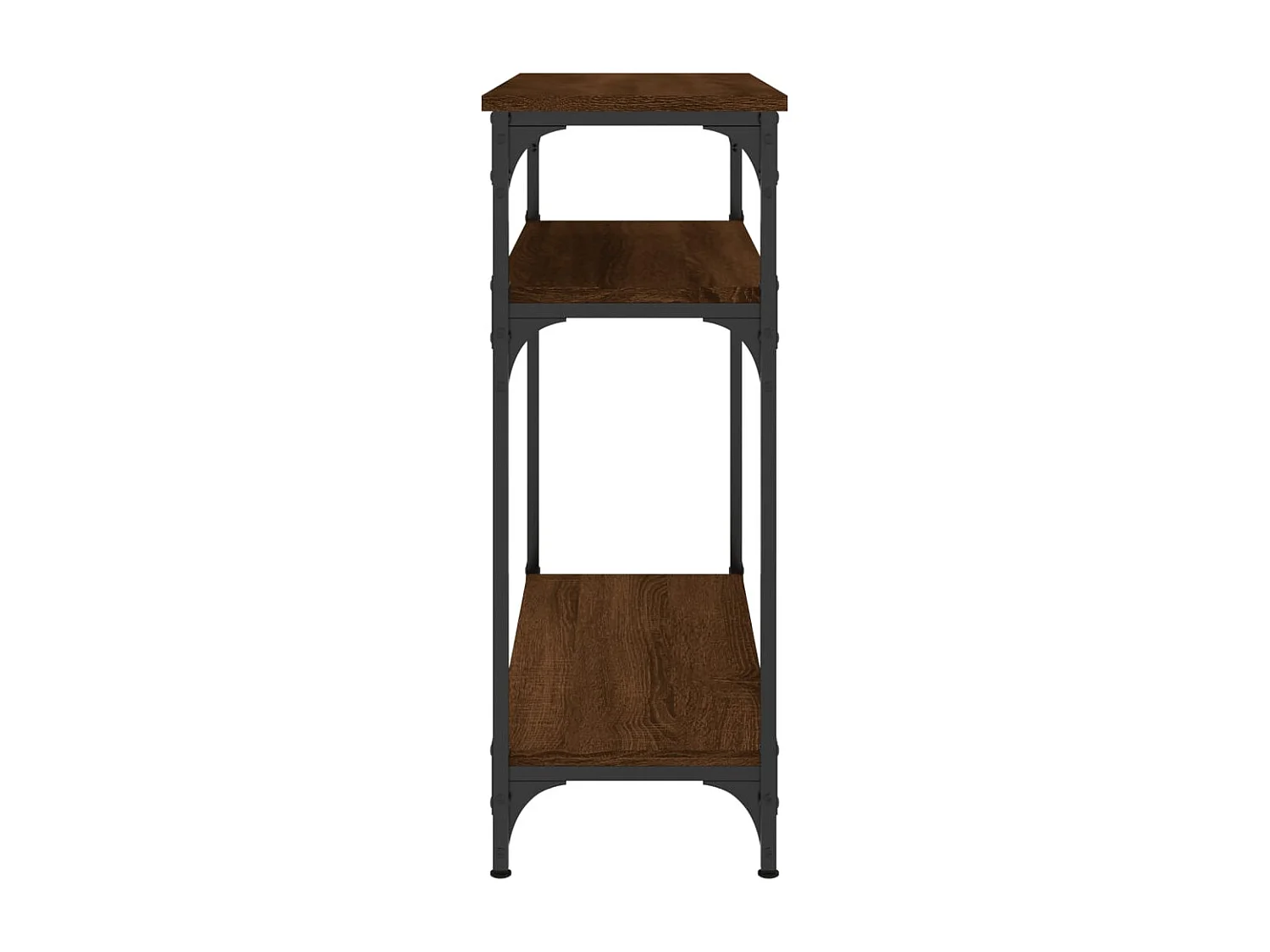 Tavolo consolle rovere marrone 75x29x75 cm legno ingegnerizzato