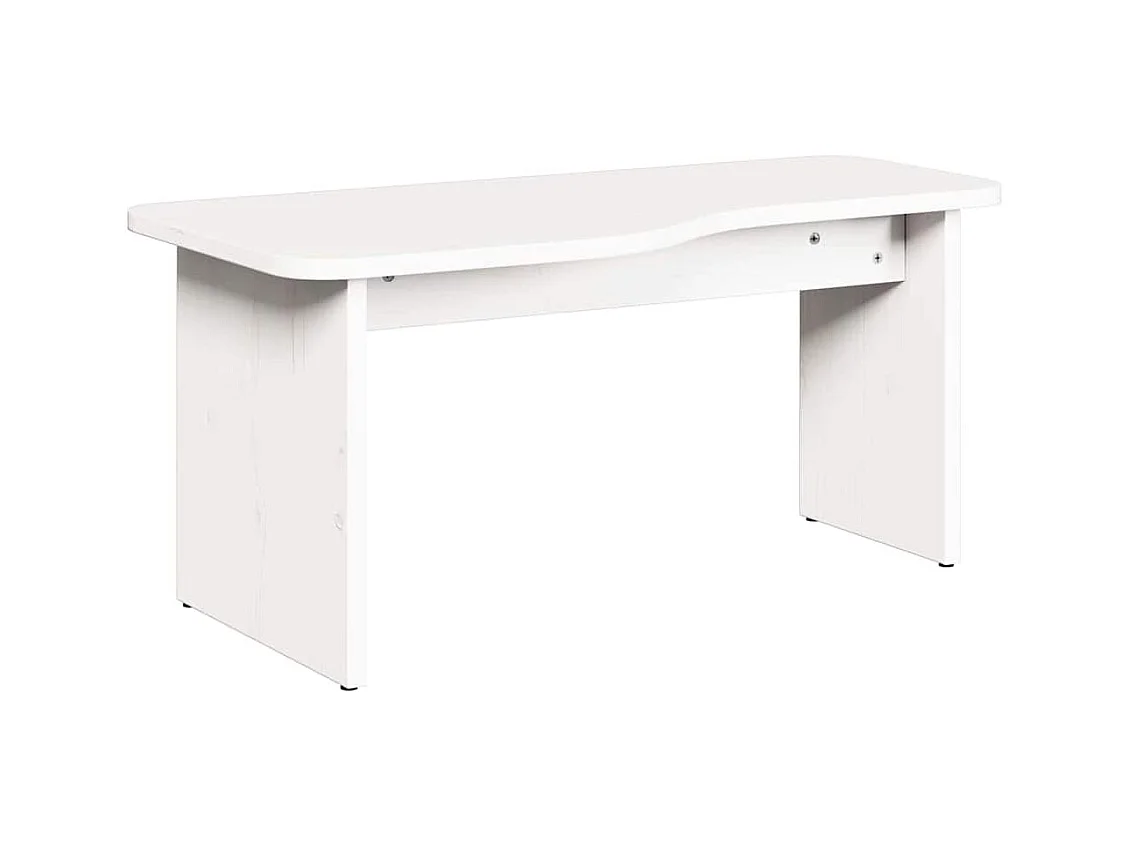 Table basse 2 pcs Blanc 100 x 69 x 35.5 cm Bois massif en pin