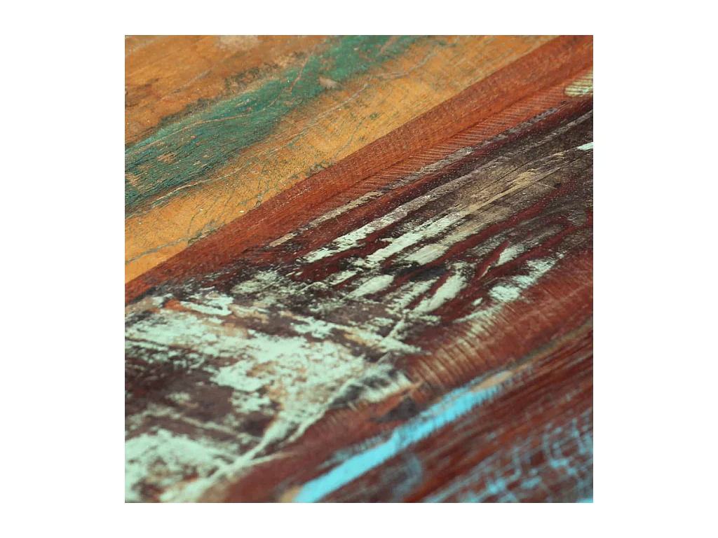 Table basse 120x50x30 cm Bois de récupération solide et acier