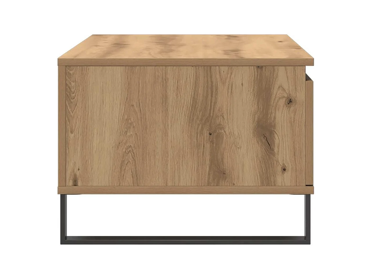 Handgemaakte eikenhouten salontafel 90x50x36,5 cm van bewerkt hout