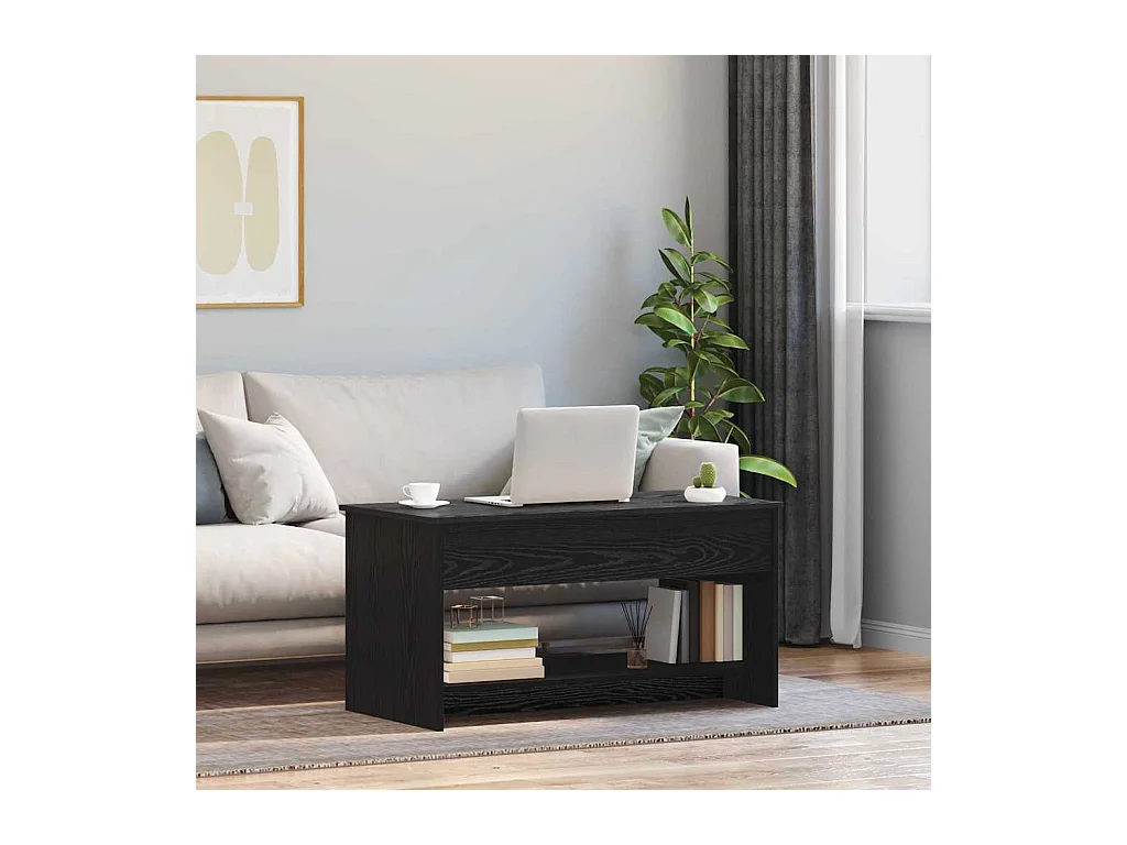 Table basse Chêne noir 102 x 50 x 52.5 cm Bois d'ingénierie