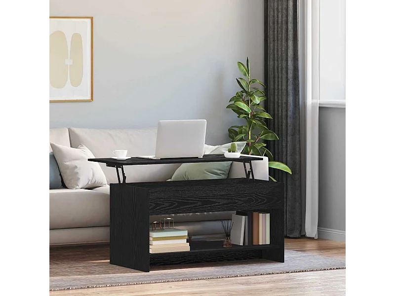 Couchtisch Schwarze Eiche 102 x 50 x 52,5 cm Holzwerkstoff