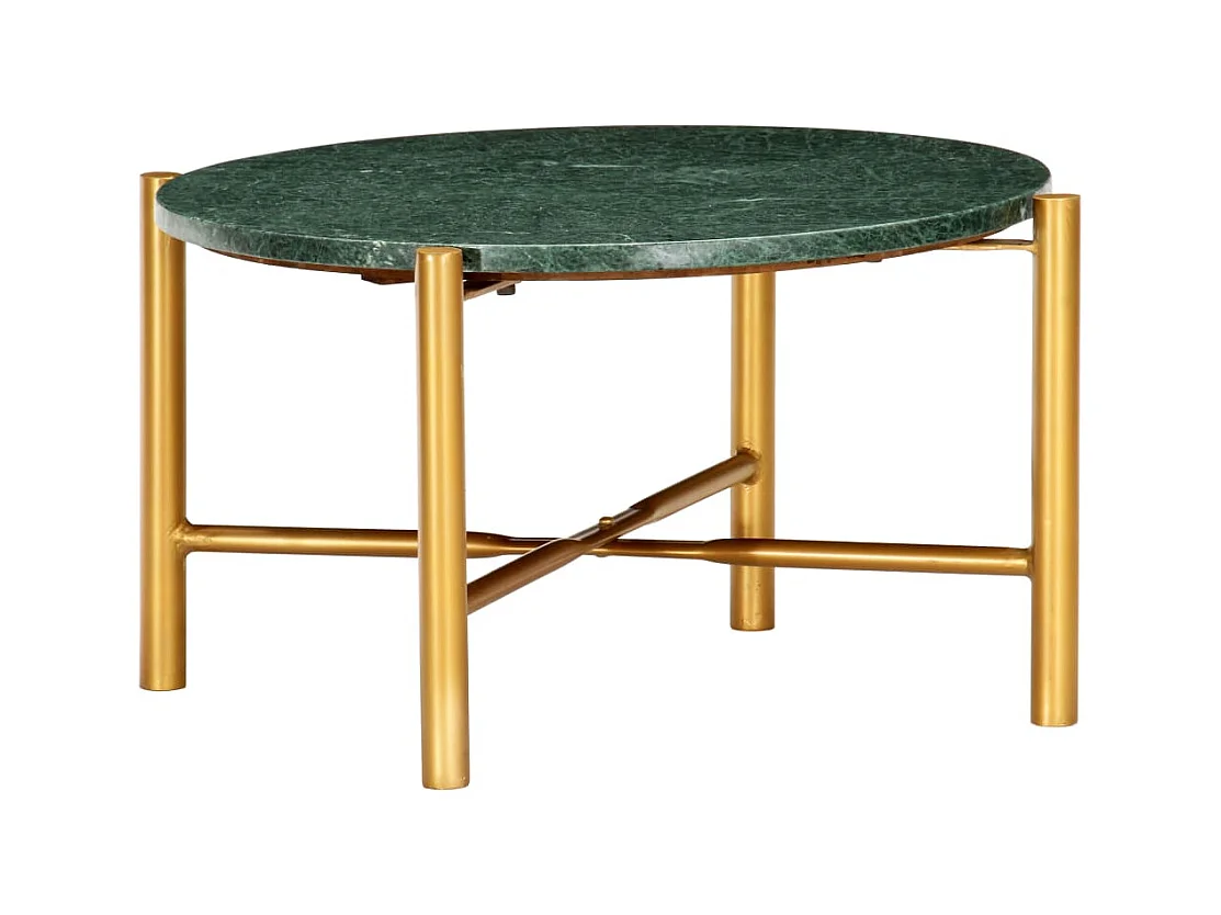 Table basse Vert 60x60x35 cm Pierre véritable et texture marbre