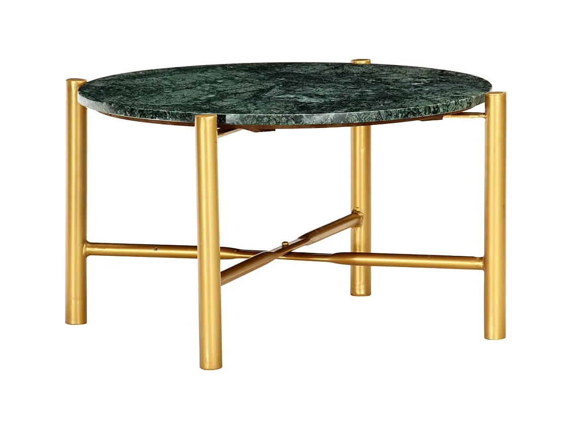 Table basse Vert 60x60x35 cm Pierre véritable et texture marbre