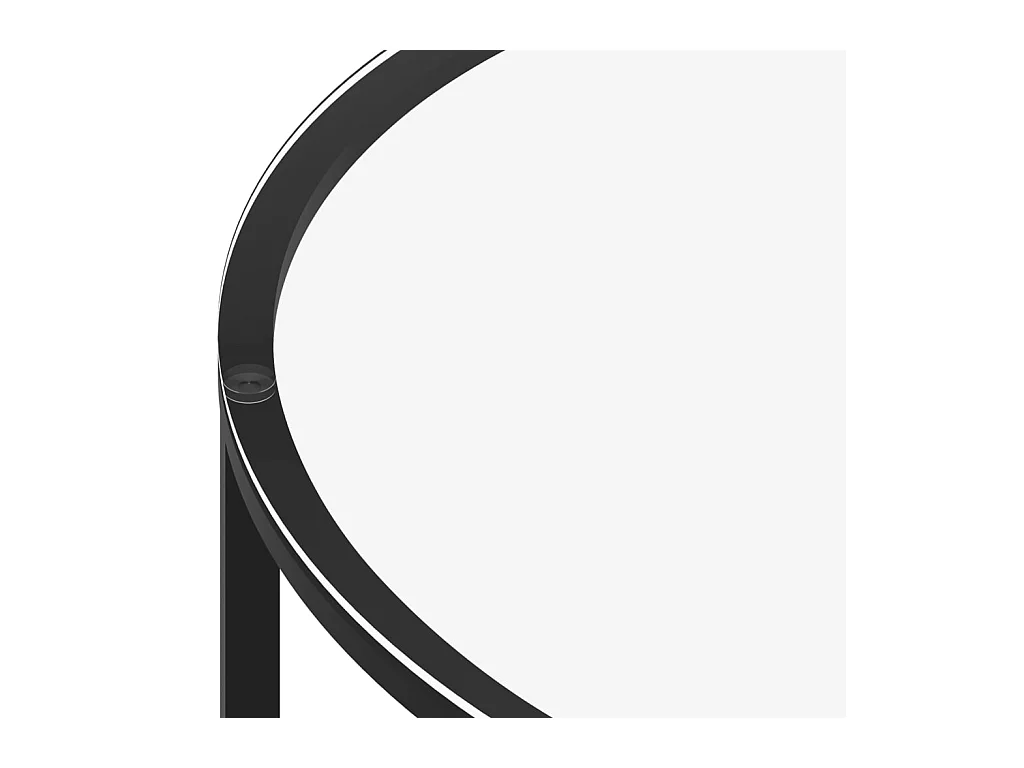 Zwart-witte marmeren theetafel 70 cm Gehard glas