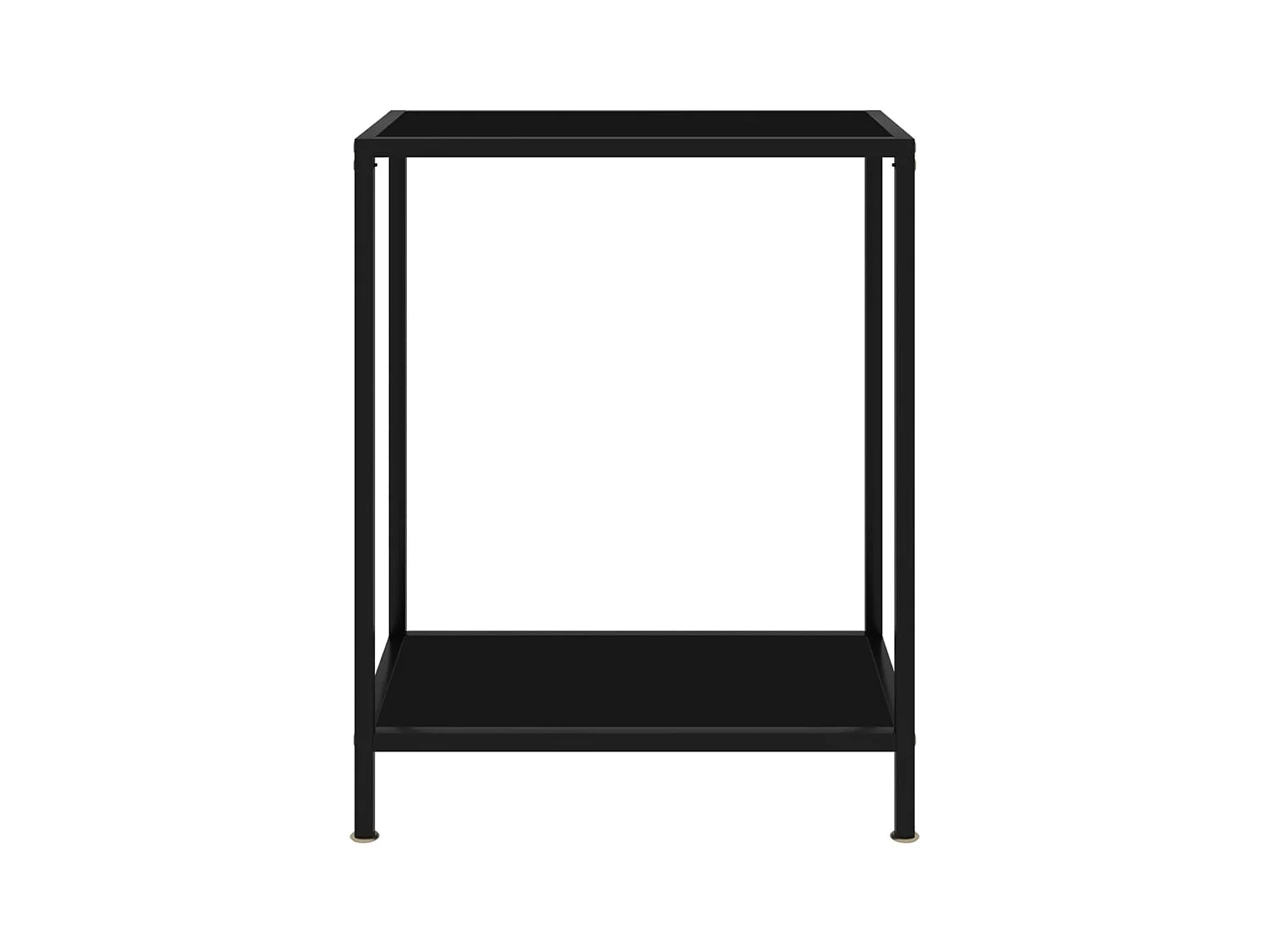 Consoletafel Zwart 60x35x75 cm Gehard glas