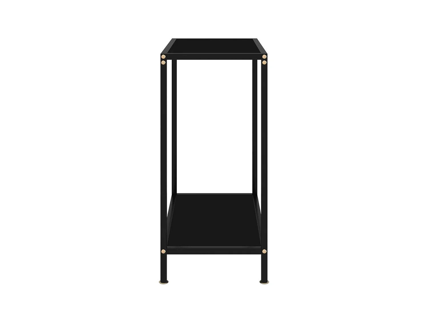 Consoletafel Zwart 60x35x75 cm Gehard glas
