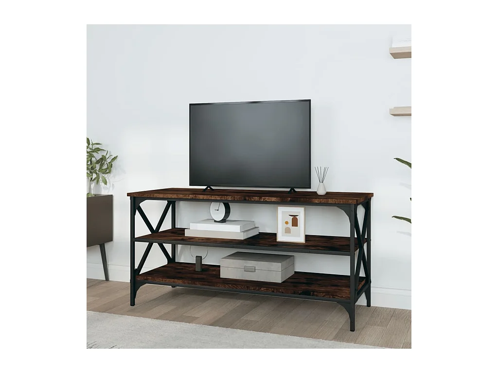 Mobile TV in rovere affumicato 100x40x50 cm in legno ingegnerizzato