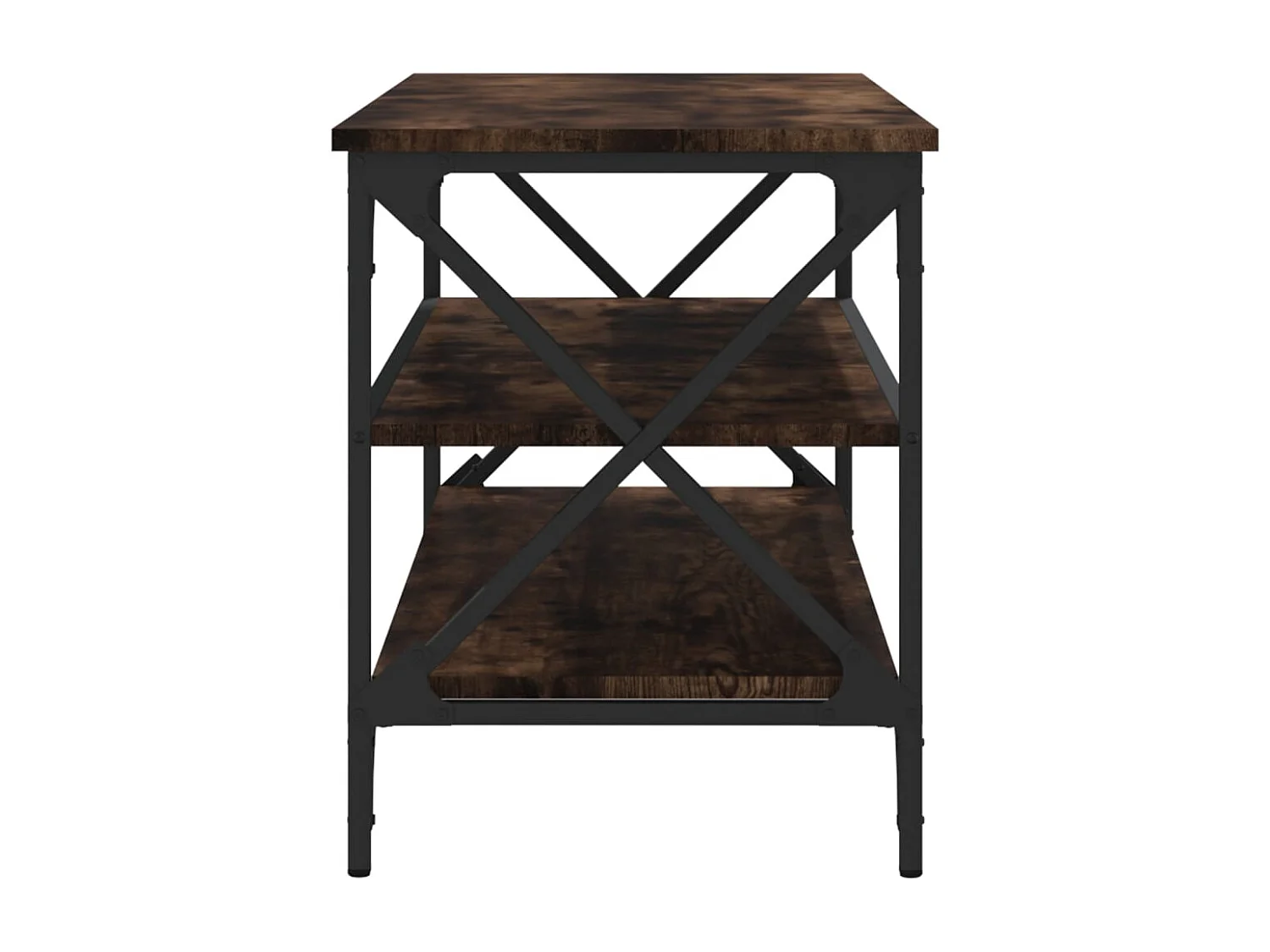 Meuble TV Chêne fumé 100x40x50 cm Bois d'ingénierie