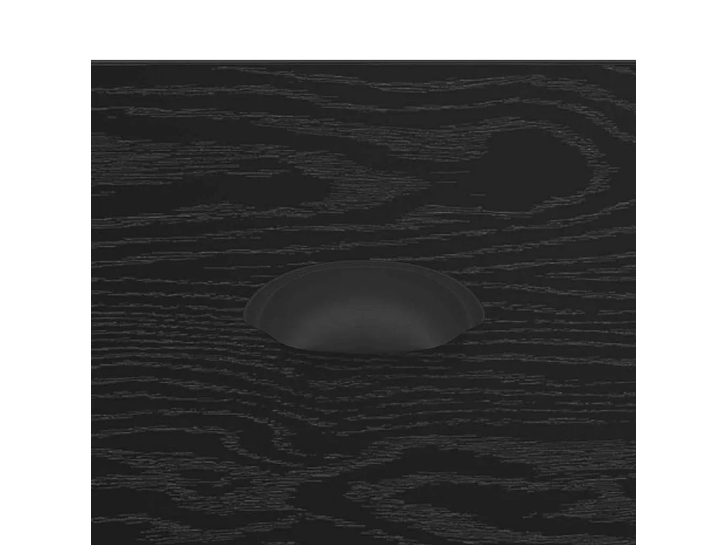 Comodino in rovere nero 50 x 50 x 60 cm in legno ingegnerizzato