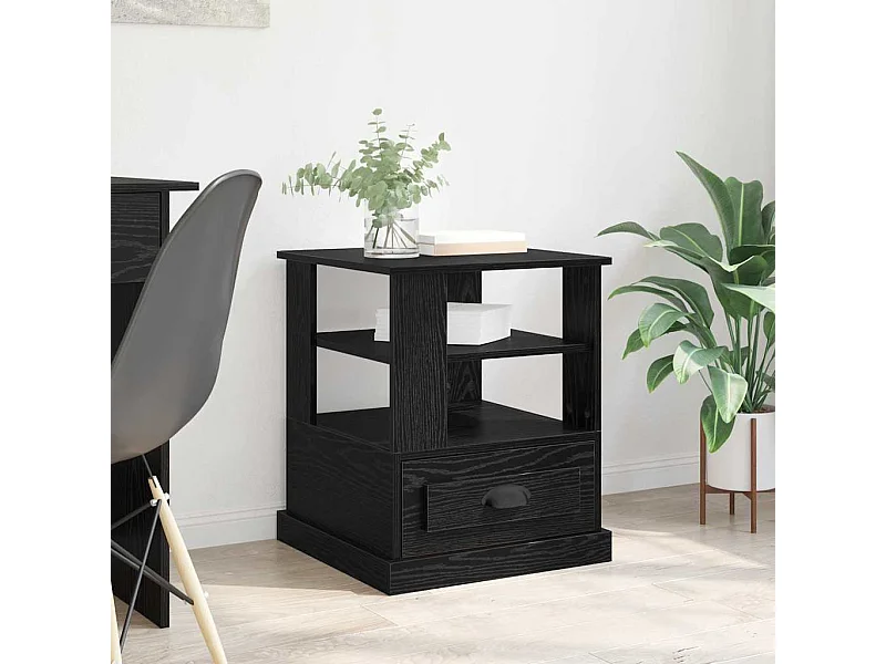 Cabinet de chevet Chêne noir 50 x 50 x 60 cm Bois d'ingénierie