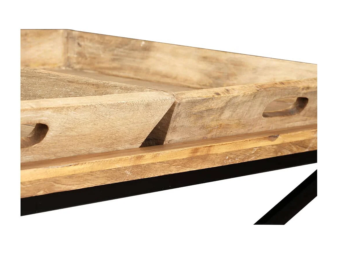 Tavolino da caffè in legno massello di mango 110x55x42 cm