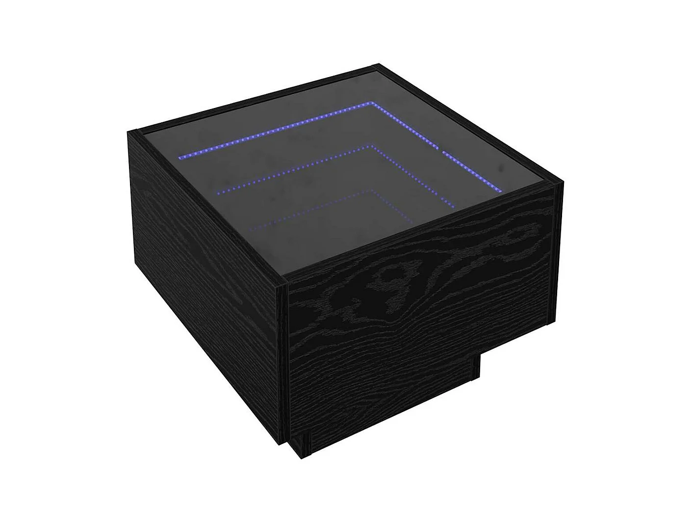 Tavolino da caffè Rovere nero 40 x 40 x 30 cm Legno ingegnerizzato