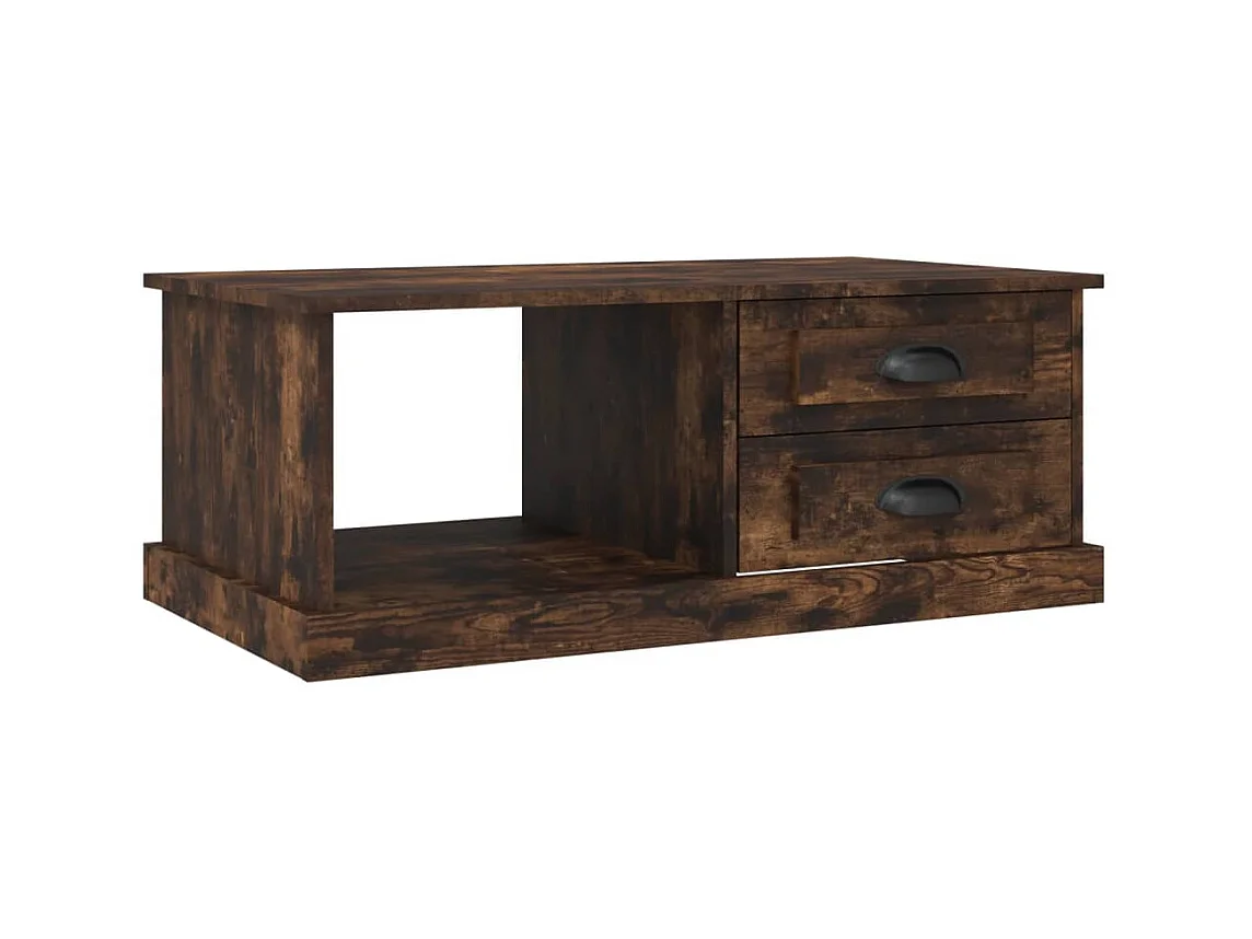 Table basse Chêne fumé 90x50x35 cm Bois d'ingénierie