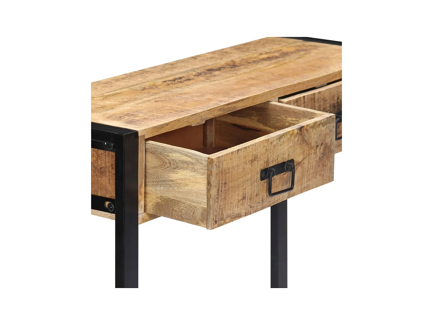 Consoletafel 90 x 30 x 75 cm Massief mangohout