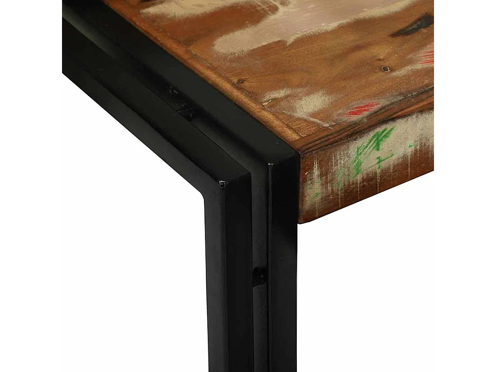 Tavolini impilabili da 3 pezzi, in legno massello di recupero