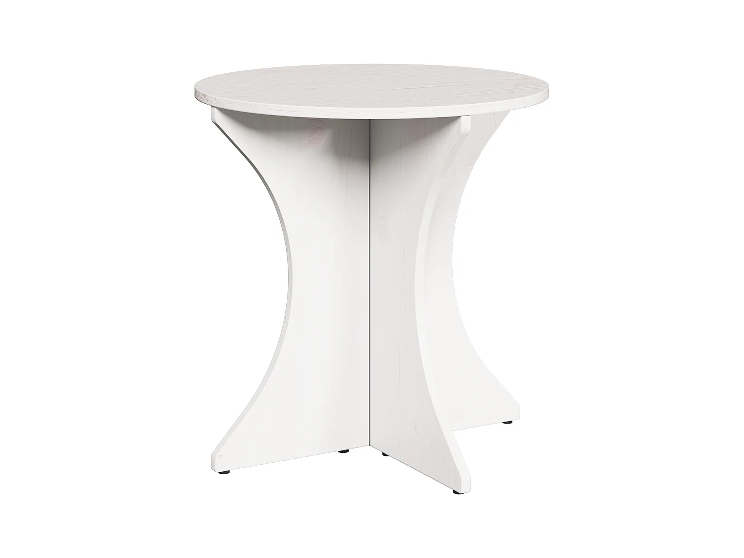 Tavolino da caffè 2 pezzi Bianco 46 x 46 x 47 cm Legno massello di pino