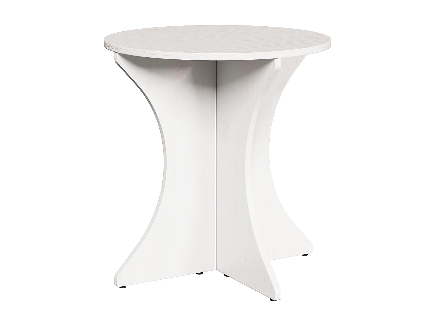 Table basse 2 pcs Blanc 46 x 46 x 47 cm Bois massif en pin