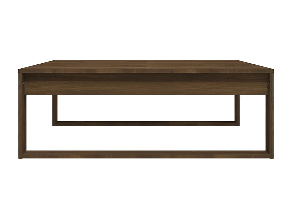 Salontafel Bruin eiken 100x100x35 cm Bewerkt hout