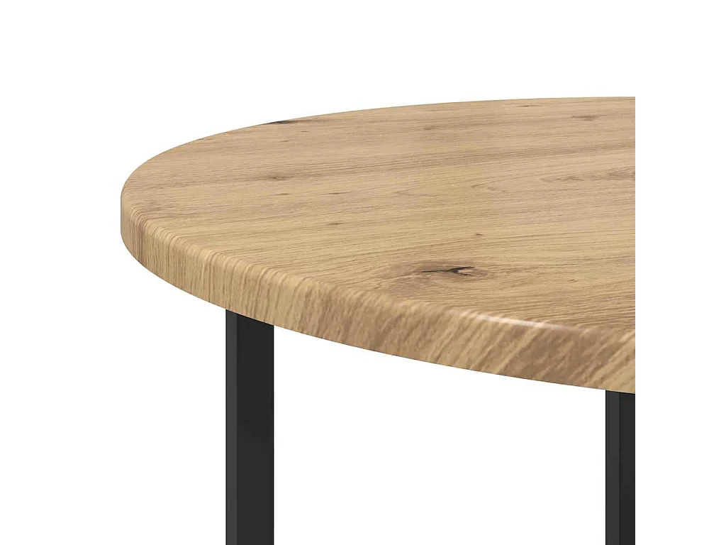 Ensemble de tables d'appoint 2 pcs Chêne artisanal et noir